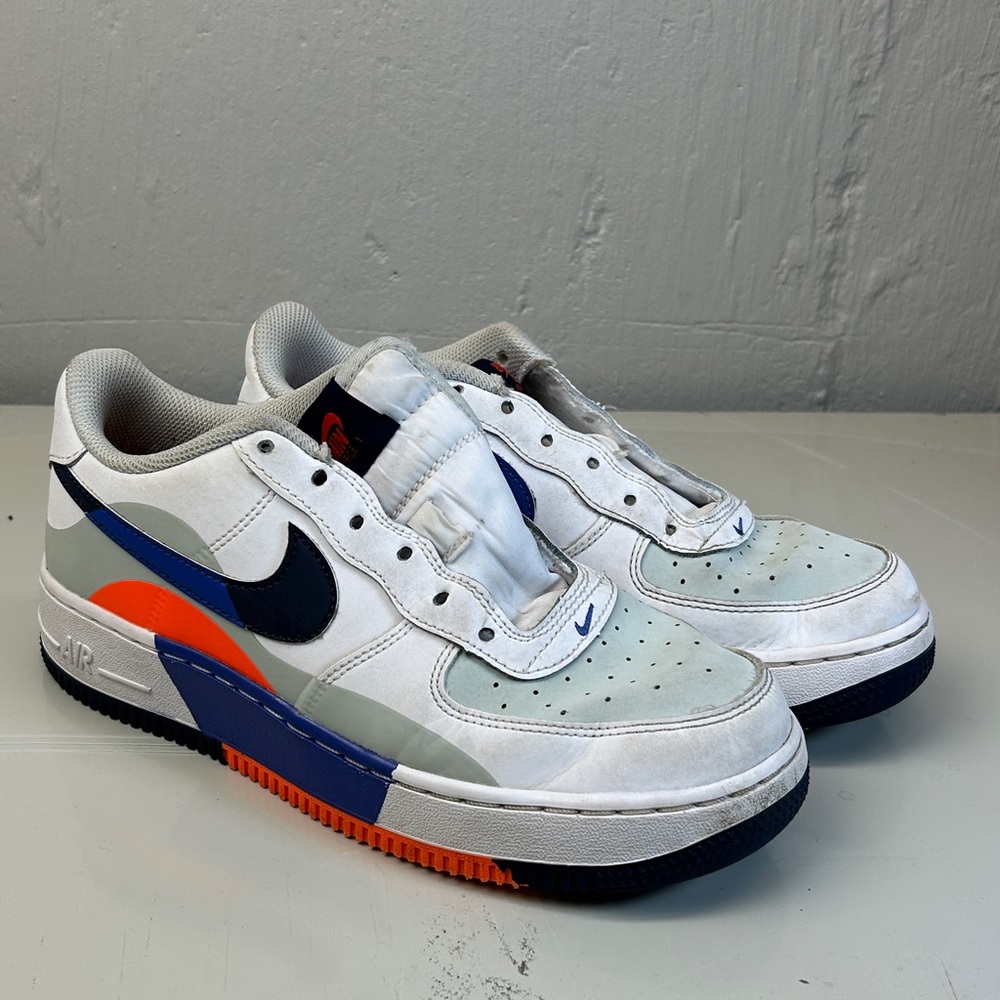 Nike Youth White, Blue, and Orange Sneakers